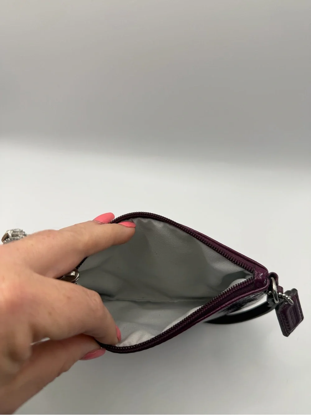 Vintage purple Coach Nolita 19 wristlet